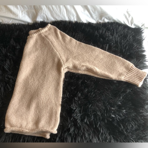 Crew neck sweater, khaki color, Large - Picture 5 of 6